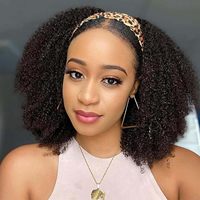 Perruque Bandeau Bouclée Afro Crépue Brute Brésilienne Prête à Porter 100 % Cheveux Humains – Vente en Gros pour Femmes Noires