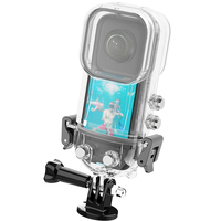 Boîtier de plongée étanche 40M pour caméra d'action VR Insta360 One X3 avec double objectif de remplacement et accessoires