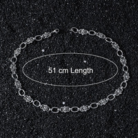 Nouveaux hommes Hip-Hop Style fait à la main géométrique en acier inoxydable perlé épissé chaîne collier rue Ins Style collier