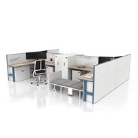 Meubles de bureau commerciaux modernes modulaires en bois standard, bureau réglable en L à deux sections avec trois moteurs, inclinable à 90 degrés