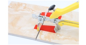 Kit de nivellement de carreaux professionnel au design moderne avec clips de positionnement en croix, cales et outils d'entretoisement de carreaux réutilisables - Product Image 3
