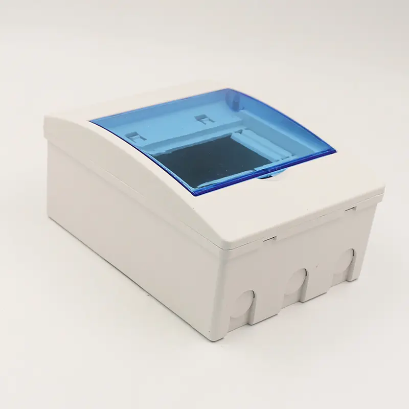 Caja de conexiones impermeable, caja de distribución, caja de disyuntor de 4 a 6 vías, armario eléctrico doméstico abierto de plástico