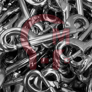 Hlm thép không gỉ mùa xuân Snap móc hình bầu dục nhanh chóng liên kết OEM an toàn không gỉ móc thép Carabiner Carbine Snap móc Clip - Product Image 3