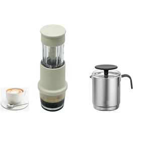 Mini cafetière portable avec mousseur à lait manuel pour faire du <span class=keywords><strong>chocolat</strong></span> chaud au latte cappuccino matcha l'utiliser en voiture en plein air - Product Image 3