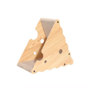 Almohadilla para rascar gatos con forma de queso Triangular duradera de Vietnam, cama para gatos resistente, rascador de garra para gatos de cartón - Product Image 1