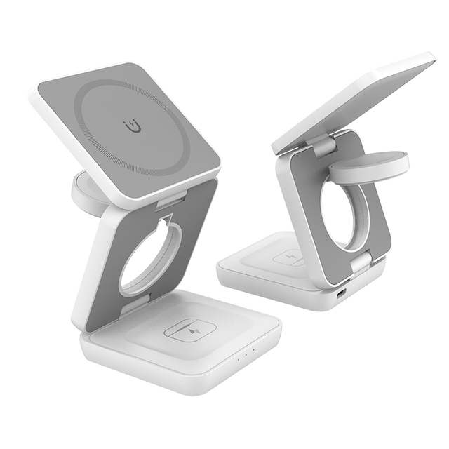 Manufacturer Direct 15W Folding Wireless Charger with Mini 3-in-1 Magnetic Phone Stand Portable PD Function