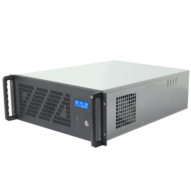 4U Rackmount AI 12GPU Atx EATX Motherboard Support Long Depth 650mm Server Case Lcd Server Chassis for Workstation