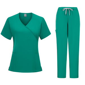 Uniformes de trabajo de médico de hospital esmerilado para mujer al por mayor, uniformes unisex multicolores médicos quirúrgicos enfermera - Product Image 5