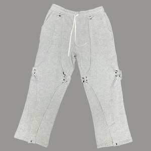 <span class=keywords><strong>Pantaloni</strong></span> da jogging in cotone 500gsm lavati Vintage Premium personalizzati grigio chiaro con applicazioni a scatto - Product Image 3