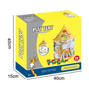 Tente Château pour Enfants avec 50 Balles Océaniques, Pliable et Portable, Aire de Jeu Intérieure/Extérieure, Motif Dinosaure et Espace, Cadeau d'Anniversaire - Product Image 4