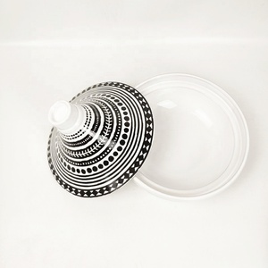 ที่กำหนดเองสีดำรูปลอกเซรามิกดินเผาแฮนด์เมดโมร็อกโก Tagine - Product Image 4