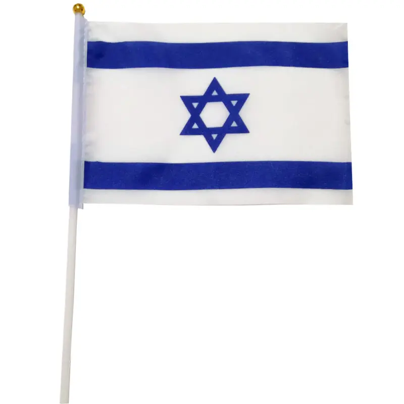 מותאם אישית 14x21 ס""מ דגל ישראל מוצרי ישראל יד מנופף דגלים ישראליים של ישראל