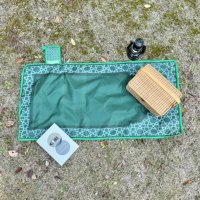 Tapis de prière musulman pliable, imperméable, imprimé avec logo personnalisé, pour camping, voyage, pique-nique, vente en gros d'usine