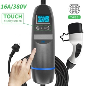 Chargeur EV portable Khons à prix d'usine, courant réglable 16A, triphasé, <span class=keywords><strong>Type</strong></span> <span class=keywords><strong>2</strong></span>, <span class=keywords><strong>Mode</strong></span> <span class=keywords><strong>2</strong></span>, 11 kW, charge rapide pour voitures électriques - Product Image 3