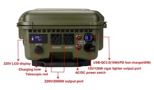 Hot Selling 220v 2000w 5180wh <strong>Solar</strong> Rechargeable Portable Power Station - Product Image 2