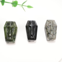 Ataúdes de Cristal de Cuarzo Rosa, Labradorita y Obsidiana Tallados a Mano al por Mayor para Sanación Natural, Halloween
