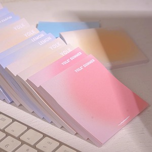 Note adesive di cancelleria Kawaii <span class=keywords><strong>e</strong></span> Post nota promozionale Logo personalizzato serie di colori Note autoadesive facili Post Memo pad - Product Image 5