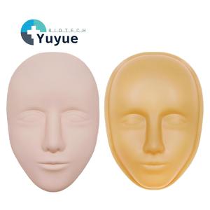 Peau d'entraînement en silicone 5D pour le visage - Coussin facial humain 3D pour la <span class=keywords><strong>formation</strong></span> au microblading des sourcils et au <span class=keywords><strong>maquillage</strong></span> permanent - Product Image 1