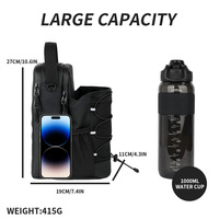 Sac de Sport Magnétique de Fitness Bandoulière Personnalisable avec Logo, Porte-Bouteille Magnétique Intégré et 4 Aimants