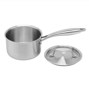 Cacerola Multiusos Híbrida <span class=keywords><strong>de</strong></span> Acero Inoxidable <span class=keywords><strong>de</strong></span> Triple Capa <span class=keywords><strong>con</strong></span> Tapa y Asa Auxiliar, Cacerola Profunda <span class=keywords><strong>de</strong></span> Acero Inoxidable <span class=keywords><strong>de</strong></span> 14 cm - Product Image 2