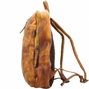 Designer Inspired Handmade Leather <b>Backpack</b> Lightweight Stylish Daypack Featuring Multi <b>Compartment</b> Zipper Storage for Travel - Product Image 5