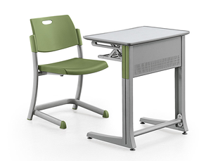 ชุดโต๊ะและเก้าอี้เด็กแบบโมดูลาร์ ทนทาน เป็นมิตรกับสิ่งแวดล้อม หน้าโต๊ะทำจาก MFC สีสันสดใส เฟอร์นิเจอร์โรงเรียนสำหรับนักเรียน - Product Image 2