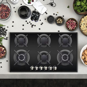 שישה מבער מובנה גז מובנה עם לוח זכוכית מחוסמת פאנל מסחרי וביתי שימוש במגע עמיד למים RV מוכן לניקוי קל - Product Image 4