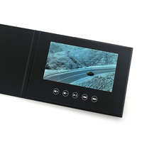 Cartes en papier de luxe personnalisées en vrac avec vidéo LCD, boîte de brochure vidéo cadeau pour la promotion