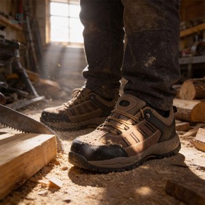 Chaussures de sécurité à embout d'acier pour hommes, certifiées CE, respirantes, anti-écrasement, anti-perforation et antidérapantes, chaussures de sécurité industrielles pour la construction - Product Image 6