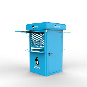 Conteneur métallique préfabriqué pour télécommunications extérieures Wave, cabine <span class=keywords><strong>en</strong></span> acier, porte <span class=keywords><strong>en</strong></span> acier, design moderne <span class=keywords><strong>orange</strong></span>, garantie 5 ans, pour commerces - Product Image 2