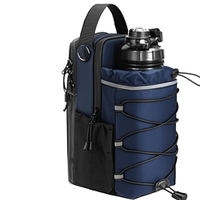 Sac de sport magnétique noir personnalisé, pochette portable pour téléphone, argent liquide, clés, nouveau design, sac de sport imperméable en Oxford, sacs d'extérieur