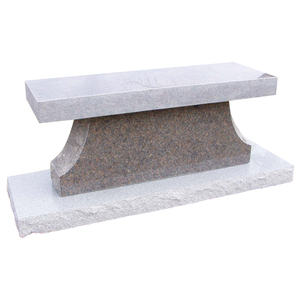 Bancas de granito gris para uso en cementerios, bancas conmemorativas para cementerios, monumento de granito gris con tallado de San Francisco. - Product Image 6