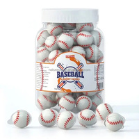 OEM Groothandel 3D Honkbalvormige Gummy Candy Sportthema Jelly Snoepjes Gevuld met Jam Zachte Snoepjes voor Honkbalwedstrijd Feest Cadeau HALAL