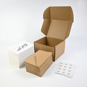 Tùy Chỉnh 4X6 Inch Thiết Kế Tối Giản Gấp Đám Cưới Trống Cảm Ơn Bạn Thẻ Thiết Lập Với Kraft Phong Bì Và Phù Hợp Với Dán - Product Image 5