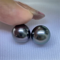 Perles d'eau salée de Tahiti de 8-9mm perles rondes en vrac pour la fabrication de bijoux, bagues de mode et accessoires de luxe prix de gros en vrac