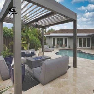 Pérgola Bioclimática de Aluminio con Techo de Láminas Motorizadas Impermeable para Exteriores, Personalizada OEM, Goting - Product Image 5