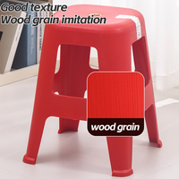 Tabouret carré robuste et durable en plastique PP de haute qualité pour salon, chambre, hôpital, appartement - Vente en gros