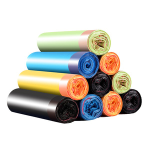 Sacs poubelles ménagers épais jetables, couleurs mélangées, grande taille, avec cordon de serrage, pour usage domestique - Product Image 1
