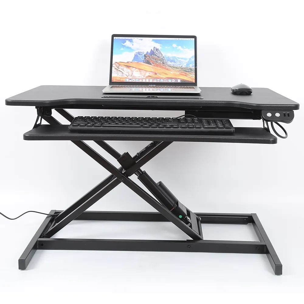 Height Adjustable Standing Sit Stand up Computer Electric Adjustable Desk Converter for Home Office