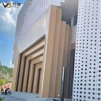 Panneau de revêtement mural extérieur en aluminium perforé moderne, panneau de façade en aluminium, tôle métallique perforée, décoration de mur rideau