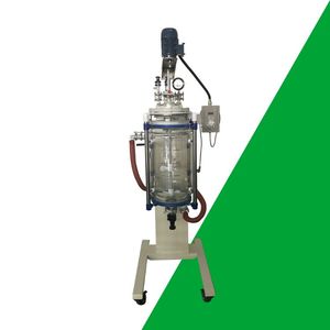 1L 2L 3L 5L Laboratory Desktop Small Vacuum Pyrolysis Reactor, Jacketed Glass Reactor for Lab Use - Product Image 4