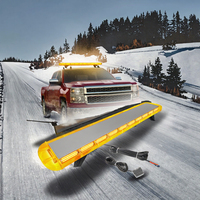 Barra de Luces Estroboscópicas Ámbar de Advertencia de Emergencia de 46 Pulgadas (117 cm) para Quitanieves, Señalización de Tráfico, Vehículos de Emergencia y Construcción