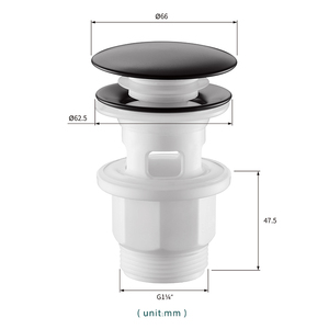 GEE-N phổ màu đen ABS rửa lưu vực Lọc nhà vệ sinh phụ kiện cống Stopper lưu vực cống nhấp chuột Clack chất thải - Product Image 2