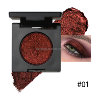 Fard à paupières pressé multichrome rouge haute qualité à paillettes, palette individuelle, effet de couleur changeante, marque privée