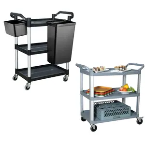 Food Service trolley And Plastic Food Transport Service Cart for hotel restaurant plastic tea service cart