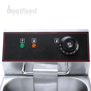 Freidora Eléctrica Comercial Multifuncional OULI de Acero Inoxidable de un Solo Tanque 4+4L, Ideal <span class=keywords><strong>para</strong></span> Hoteles y McDonald's - ¡Oferta 2026! - Product Image 2