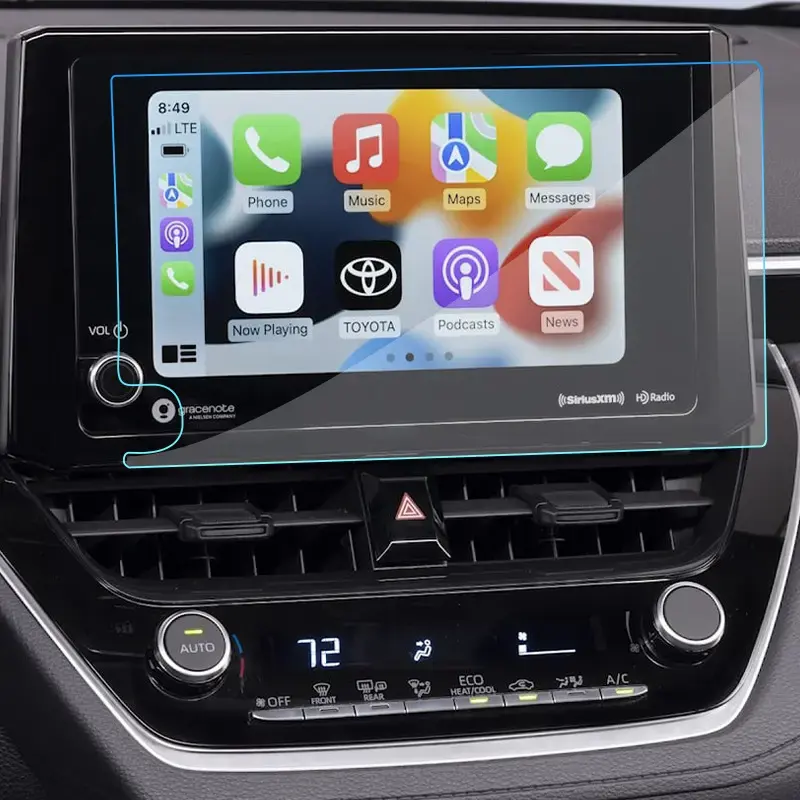 For Toyota RAV4 Accessories GPS Navigation Touchscreen Tempered Glass For 2024 RAV 4/Sequoia/Highlander/Corolla/Prius/Tundra