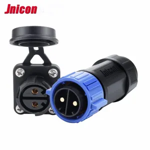 Jnicon 2pin 50A Male Female Plug Socket 2 to 22Pin IP67 Panel Mount Waterproof Connector Electrical Cable power signal Connector