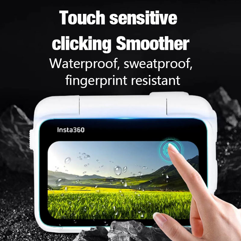 Hongdak 9HD Anti-scratch Protective Tempered Glass Screen Protector Film for Insta360 GO 3 Camera Lens and LCD Film