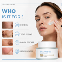 Crème Hydratante Anti-Âge à l'Acide Hyaluronique Marque Blanche, Hydratant Visage, Sans Cruauté Animale, Formule Personnalisée OEM ODM, Soin de la Peau pour